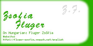 zsofia fluger business card